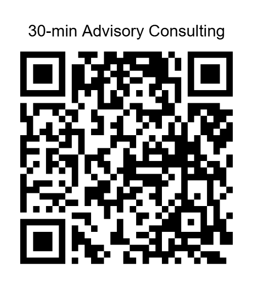 QR code to pay for 30-minute advisory session via PayPal