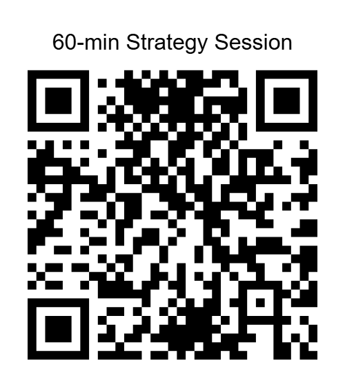 QR code to pay for 60-minute strategy session via PayPal